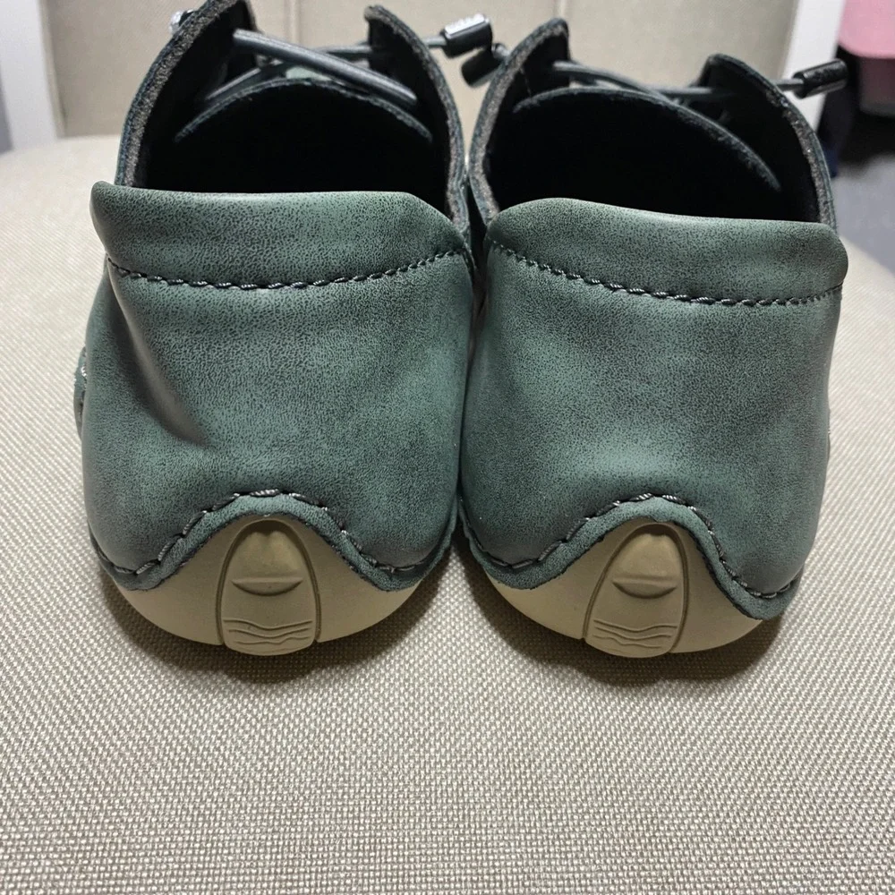 Dbeck AUS Green Leather Barefoot Minimalist‎ Walking Shoes Size 39 Mens Womens